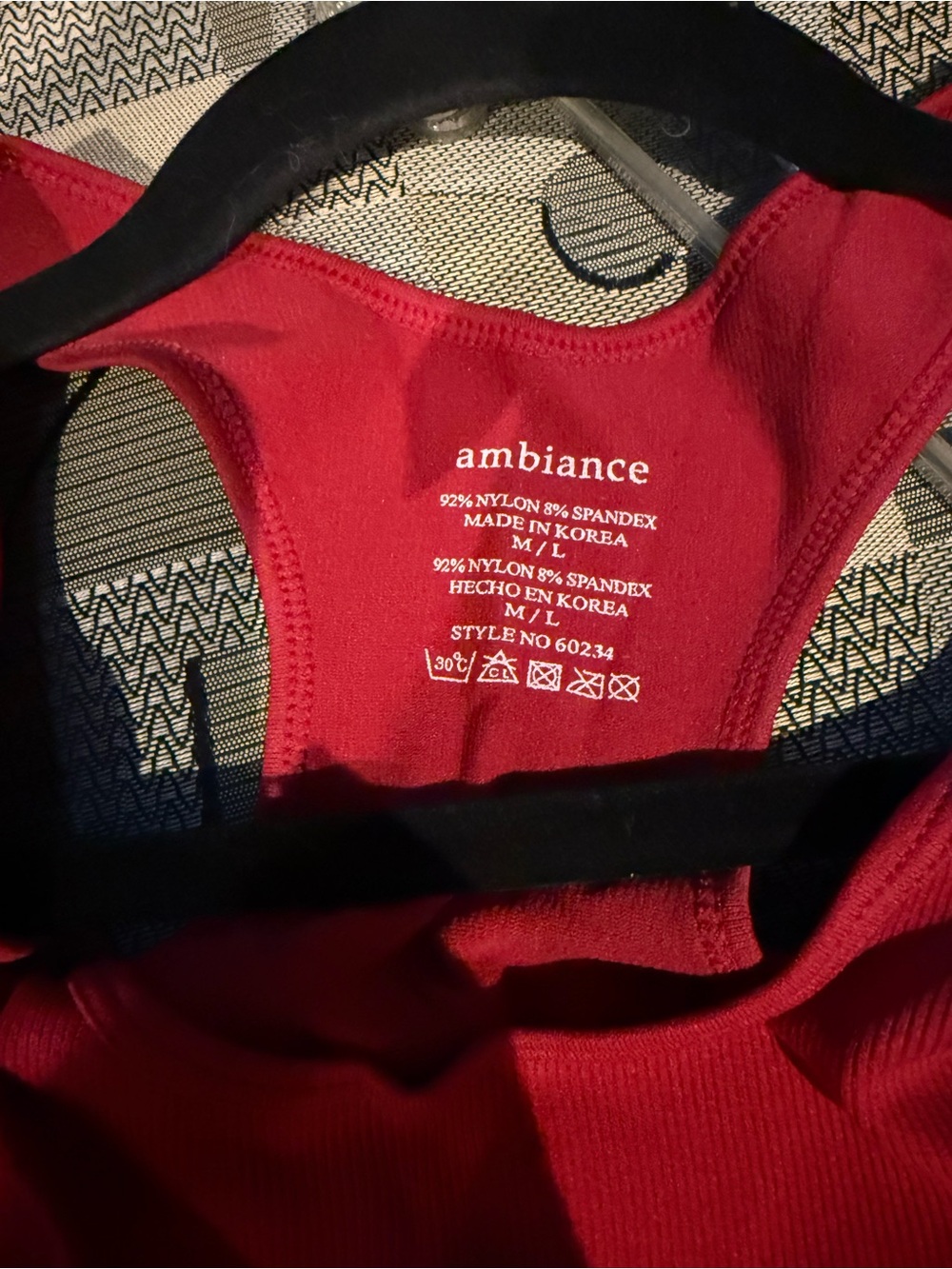 Ambiance Bright Red Ribbed Racerback Tank - Picture 3 of 3